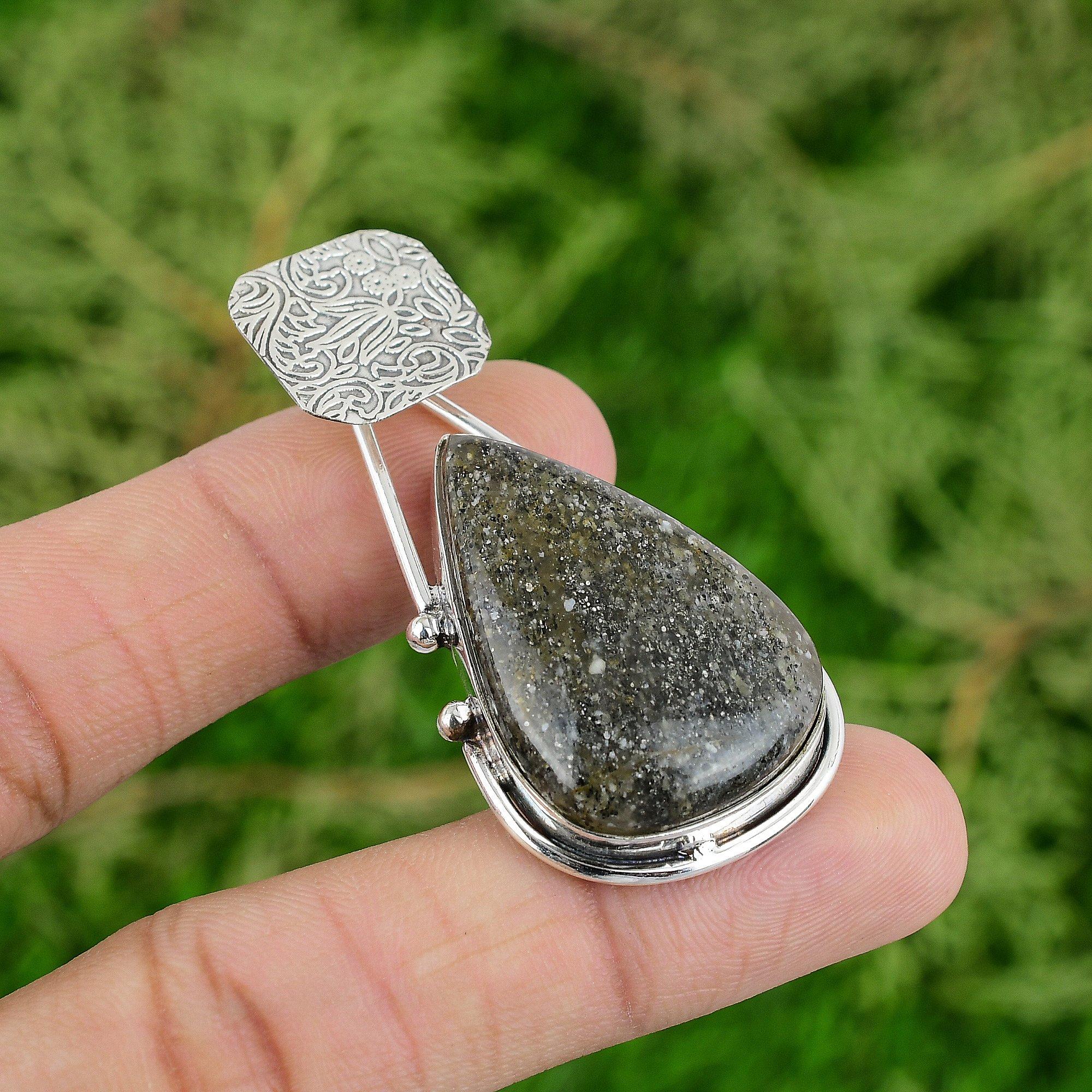 

Black Sunstone Pendant Gemstone Pendant 925 Sterling Silver Pendant Handmade Jewelry Unique Pendant Wedding Gifts