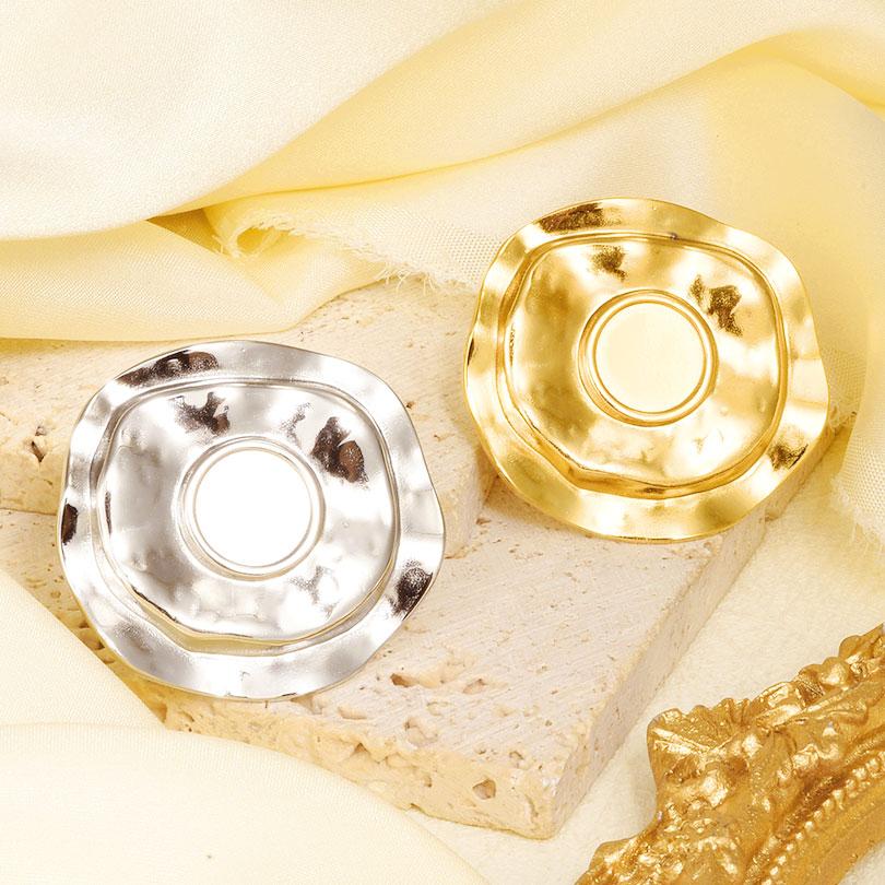 Round Oval Square Heart Blank Settings DIY Rhinestone Drip Oil Silver/Gold Color Stainless Steel Rings For Women Men Accessories