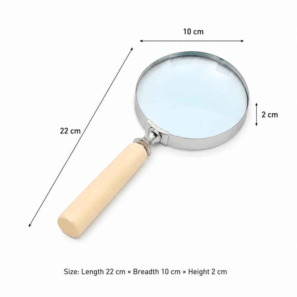Luxury Cream Handle Magnifying Glass With Steel Frame