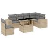 VidaXL Salon de jardin avec coussins 7 pcs beige résine tressée 3269199