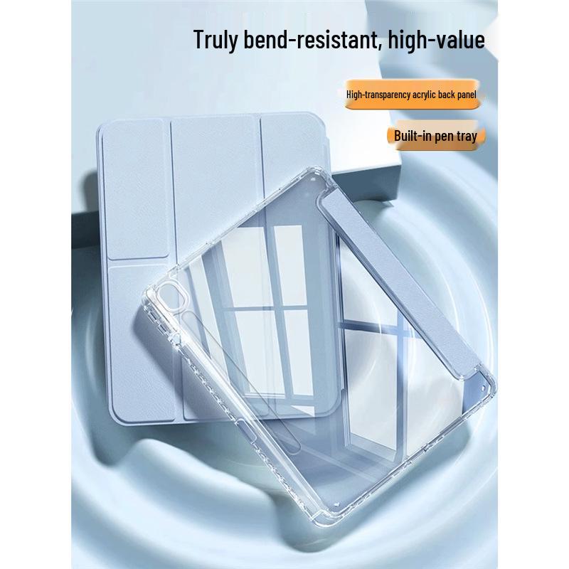 Samsung Galaxy Tab S9 Protective Case: 3+Y Fold, Transparent Acrylic, Full Coverage