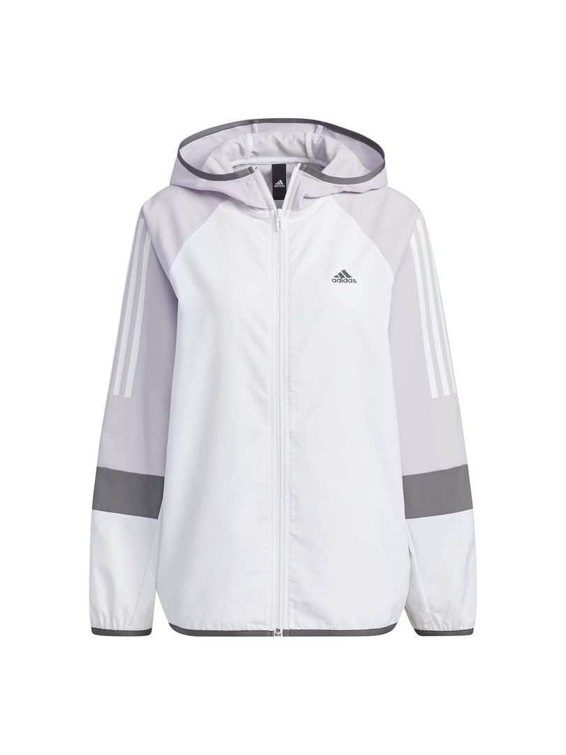 

Adidas W SE TEAM CL JKT Dawn L Белый/Серебристый