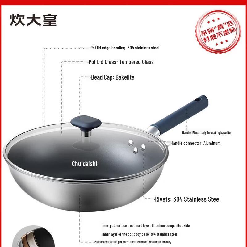 COOKER KING 30cm Titanium Non-Stick Wok