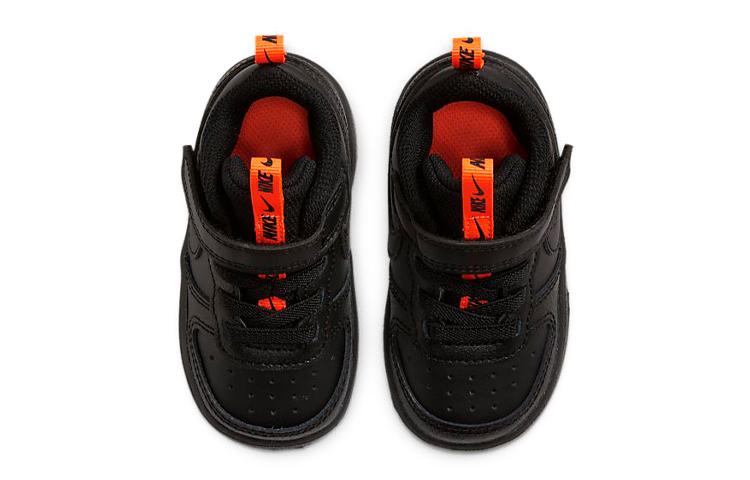 Nike Court Borough Slip Resistant Cushioning Abrasion Resistant Breathable Low Top Toddler Shoes Black CT3963-001