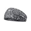 Stretchy Wide Headband Print Soft Fabric Wicking Lightweight Hair for Sports Yoga Running Cycling