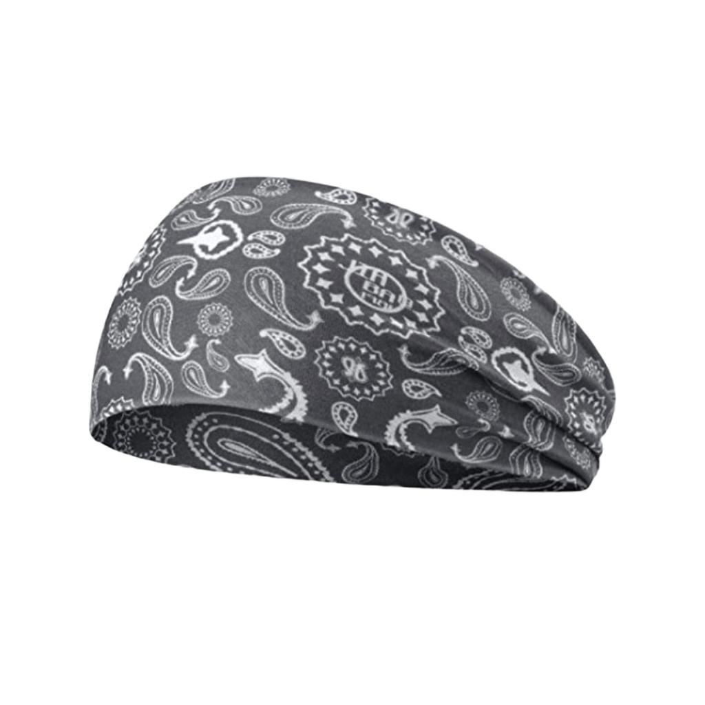 Stretchy Wide Headband Print Soft Fabric Wicking Lightweight Hair for Sports Yoga Running Cycling