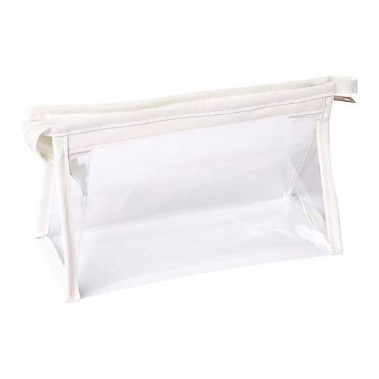 Clear Pencil Pouch Transparent Pencil Case with Zipper Stationery Toiletries Organizer Travel Cosmetic Makeup Storage Bag for School Office Supplies