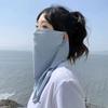 Sun Protection Guard Quick-Drying Fabric Ice Silk Face Guard with Breathable Mesh Elastic Earhook Cooling Fabric Extended Neck Gaiter Face Guard