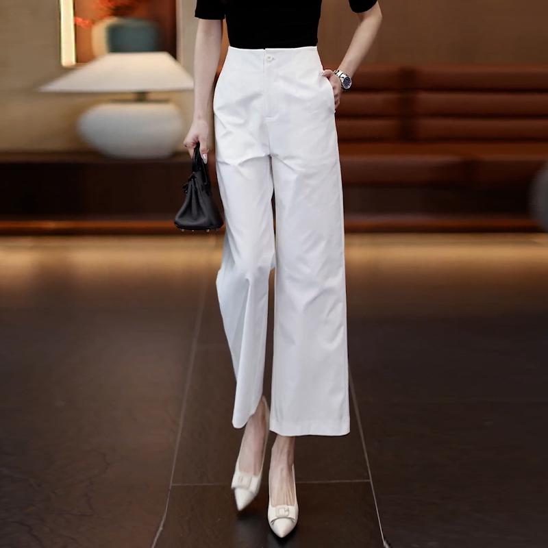 

Women s White Versatile Loose Slimming Pants - Spring/Summer 2026, Narrow/Wide-Leg Style Triple Extra Large белый