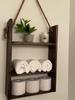 Wooden 3 Tiers Bathroom Shelf Organizer and Storage Towel Toilet Napkin Holder and Organizer