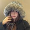 Knitted Plush Hat Women's Autumn and Winter Big Head Hat Warm and Cold Resistant Ear Protection Lei Feng Hat