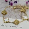 New Shiny Four-leaf Clover Bracelet Five-flower Fashion Sense Hand Jewelry Simple Jewelry