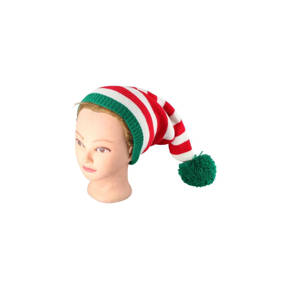 Merry Christmas Hat Christmas Knitted Hat Green Red Santa Beanie Hat Fashion   Warm