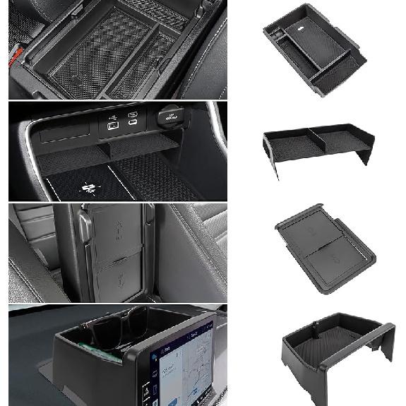 2PCS Center Console Organizer Tray And Armrest Storage Box Compatible With 2026 2025 2024  Honda CRV Accessories Ert Secondary Storage Box With ABS