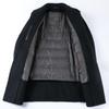 Autumn and winter new double-sided woolen coat men's long woolen coat business casual down liner top