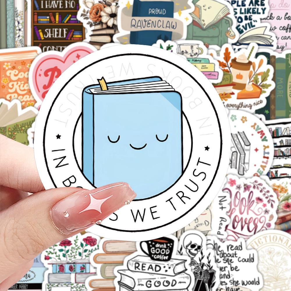 1060Pcs Creative Reading Book Stickers Books Graffiti Decoration Desk Scrapbook Stationery Box Clothes Hanger Decals Toys