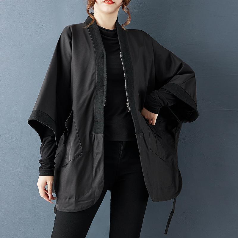 Plus size Black jaket causal loose spring autumn women Jacket Coat
