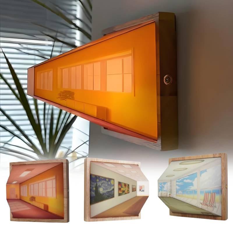 Naked Eye 3d Vision Wood Lights Shade Living Room Bedroom Decorations Gifts
