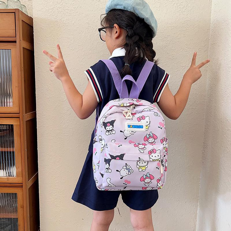 Adorable Cartoon Backpack Cute Girls Trendy Preschool Bag Durable Nylon Pink