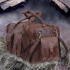 Handmade Top Grain Leather Duffle Bag: 24-inch Weekender Travel Bag