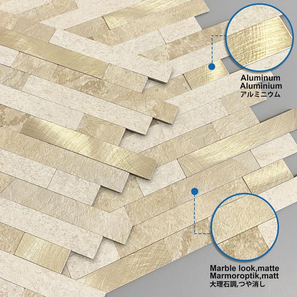 MOFIT 3d Tile Sticker Kitchen Marble Style Tile Sticker Tile Sheet Toilet Wall Sheet Kitchen Panel Washroom Waterproof Wall Sticker DIY 5 Tile,