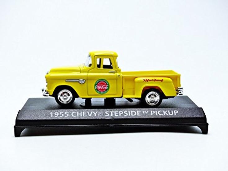 1955 Chevy Stepside Pickup Model Diecast w Skali 430001 Coca-Cola 1/43 Samochód, Żółty,
