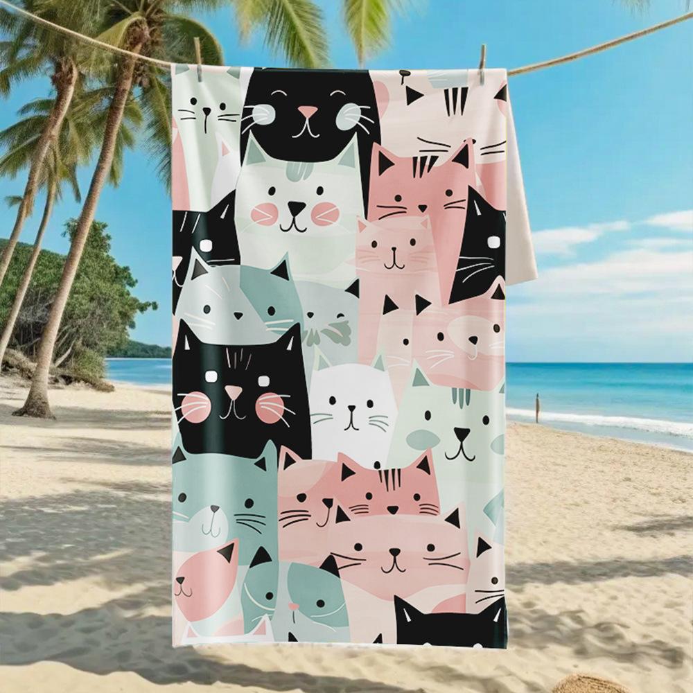 New, Double-sided Velvet Beach Towel, Support Surf Towel, Sports Towel.
