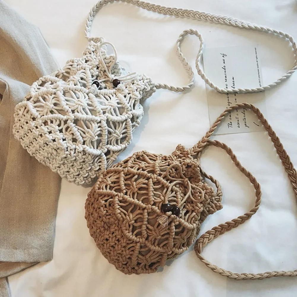 New Summer Fashion Handmade Bucket Bags for Women Shoulder Crossbody Bag Female Handbag