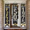 50 Year 1975 Happy Birthday Door Banner 50th Birthday Hanging Banner Birthday Party Decor Adults Women Party Supplies Favors