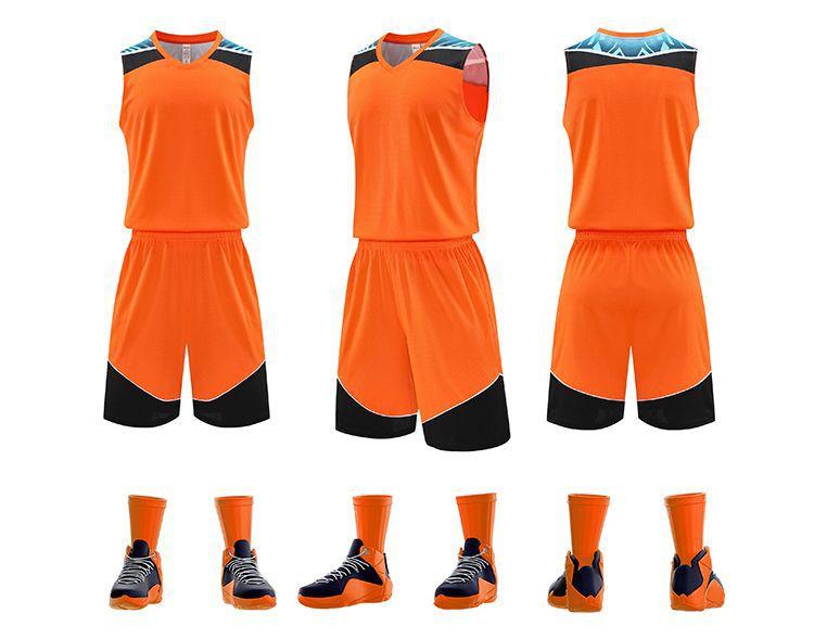 

Basketball Suit Men S Sports Jersey Team Uniform Adult Children S Training Suit Vest Summer Yardage Print 6XL помаранчевий