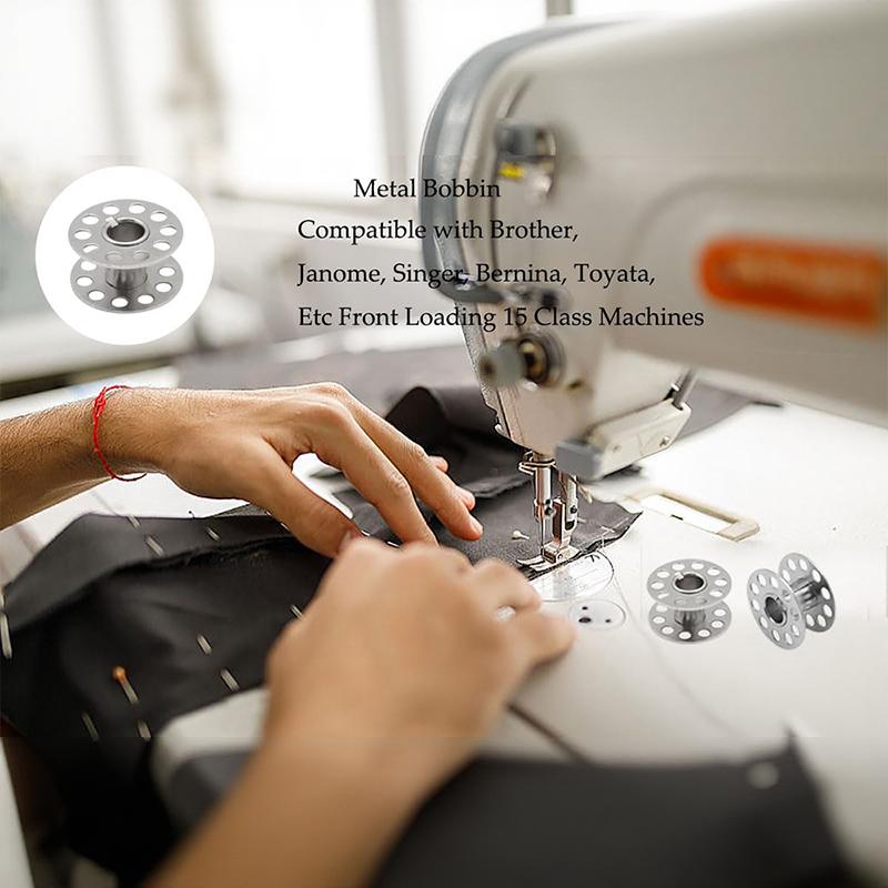 25PCS Universal Fit Sewing Machine Bobbins with Storage Holder Box for Home Handheld Machines Suitable for Beginners and Tailors