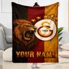 Distinctive Male Lion Personalized Text Blanket Gift Customizable Blanket Warmthful Decor Perfect for Office Couch Home Decor Chair All-Season Use
