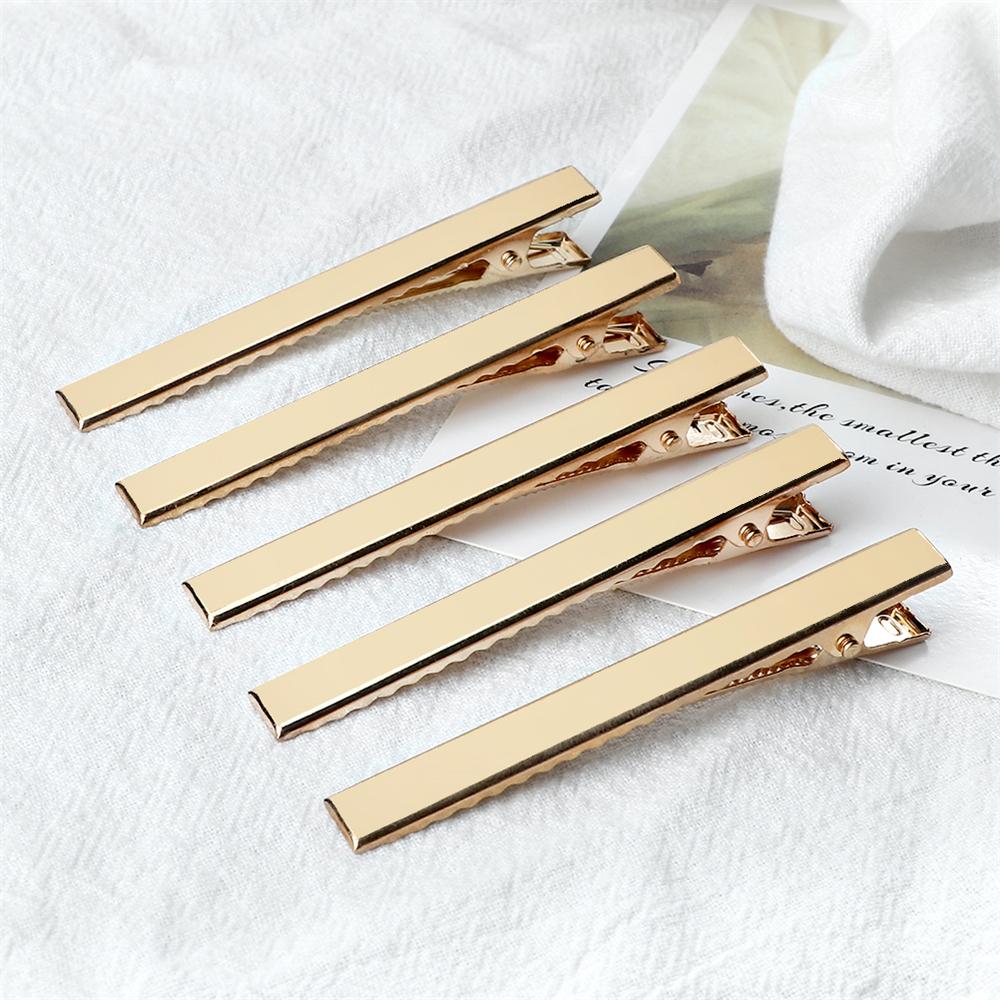30/50pcs Pinces Alligator en Métal pour Cheveux Couleur Or Basique Pince à Cheveux pour Bijoux DIY Épingles à Cheveux pour Femmes Outils Accessoires de Coiffure