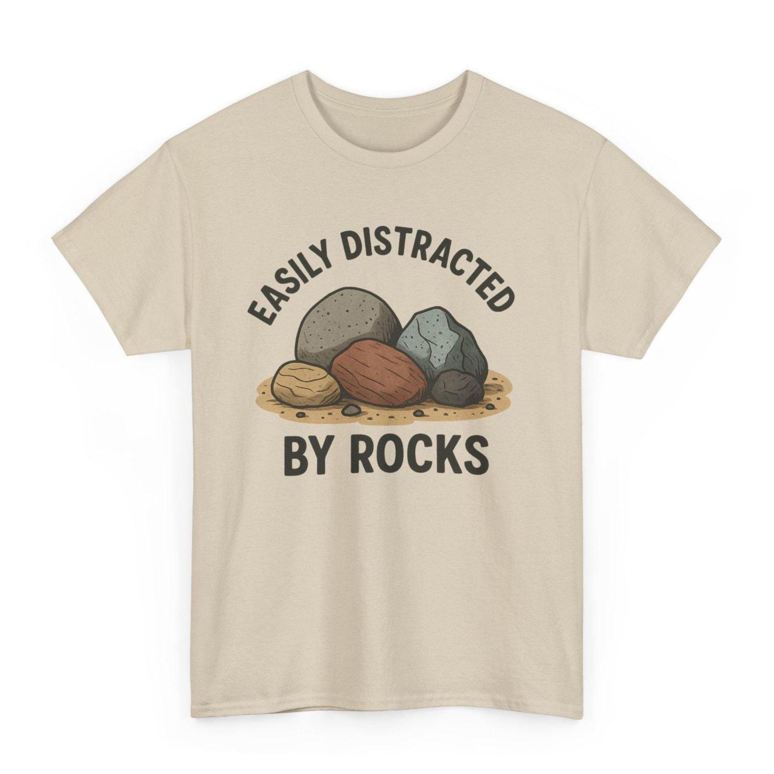 Easily Distracted by Rocks T-Shirt: Funny Geology Lover Tee 2XL