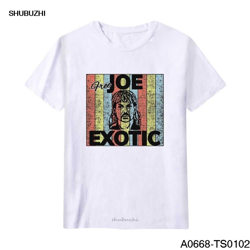 Free Joe Exotic Tiger King Tshirt Men New Summer Tops T Shirt Shirts For President Cotton Carole Did It Short Sleeve Tees