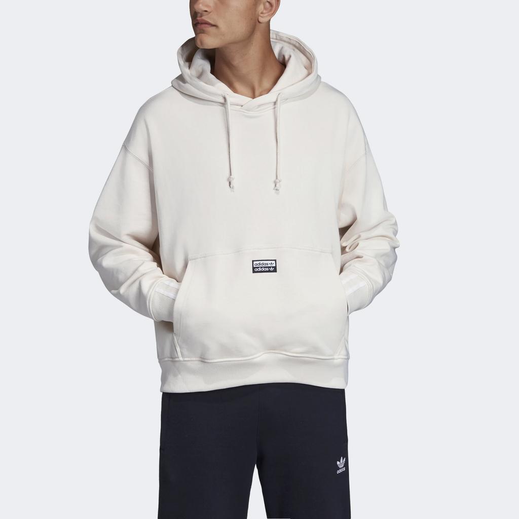 Adidas Originals R.Y.V. Double Layer Logo Vintage Hoodie Men Tops White ED7123