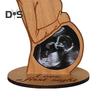 Baby Ultrasound Photo Frame Wooden Pregnant Woman Photo Holder Standing Sonogram Picture Frame Baby Keepsake Pregnancy Gift for New Moms Dads