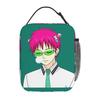 Saiki K Sleep Saiki Kusuo Insulated Lunch Bags Leakproof Reusable Cooler Bag Tote Lunch Box School Outdoor Food Bag