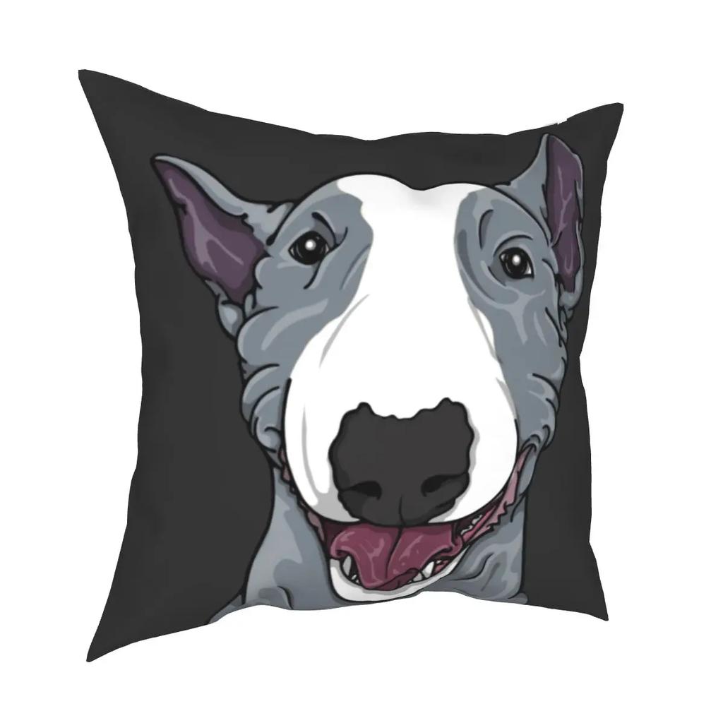 Wohndekor Lustig Niedlich Bullterrier Muster Druck Kissenbezug Polyester Kissenbezug Dekor 45x45cm