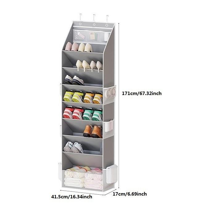 Cross-Border Hanging Storage Bag: Oxford Cloth Shoe & Sundries Organizer