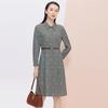 Women's Elegant Geometric Print Shirt Dress