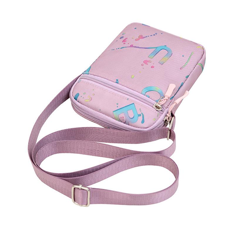 Fashion Hot Stamping Letters New Shoulder Bag Female Lightweight Joker Korean Version of The Messenger Bag Portable Commuter Mobile Phone Small Bag.