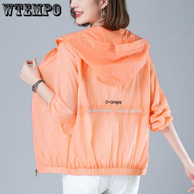 Nuevo Chaquetas de mujer, abrigos cortavientos, protección solar, chaqueta fina con cremallera, ropa