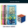 "2023 Nostalgic Tetris Game Console, 4.1-Inch Screen, Transparent Frosted Shell, Handheld"