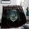 1PC Custom Name Hellraiser Patterned Flannel Blanket Suitable For All Seasons for Home Decor Warmth and Comfort Gifts Holiday Present