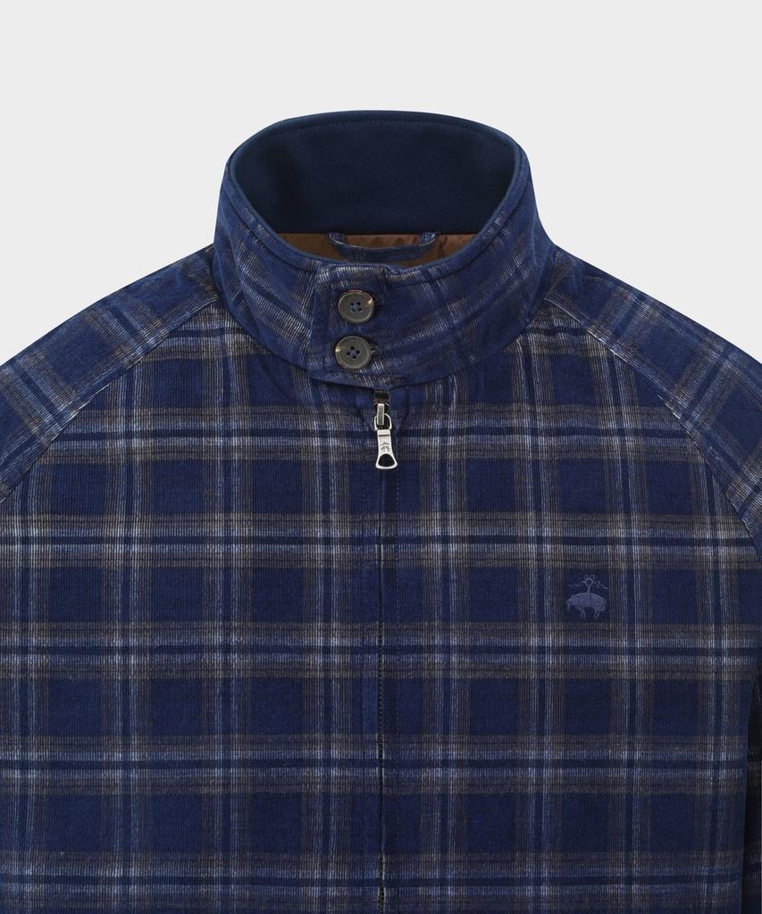 Brooks Brothers Corduroy Check Harrington Jacket (Blue) (Bbotmmf302)