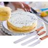 Professional Stainless Steel Wooden Handle Cake Decorating Spatula Set 4-inch 5-inch 10-inch
