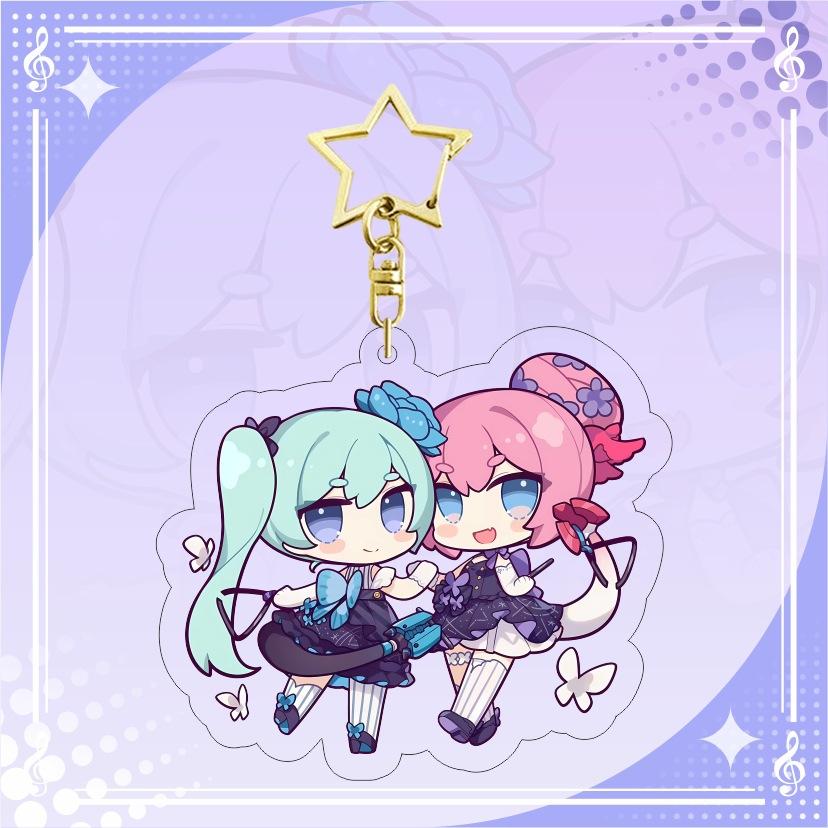 New Anime Figure Honkai: Star Rail Acrylic key chain pendant game double-sided star chain fans' gift Pendant Keyrings 6CM