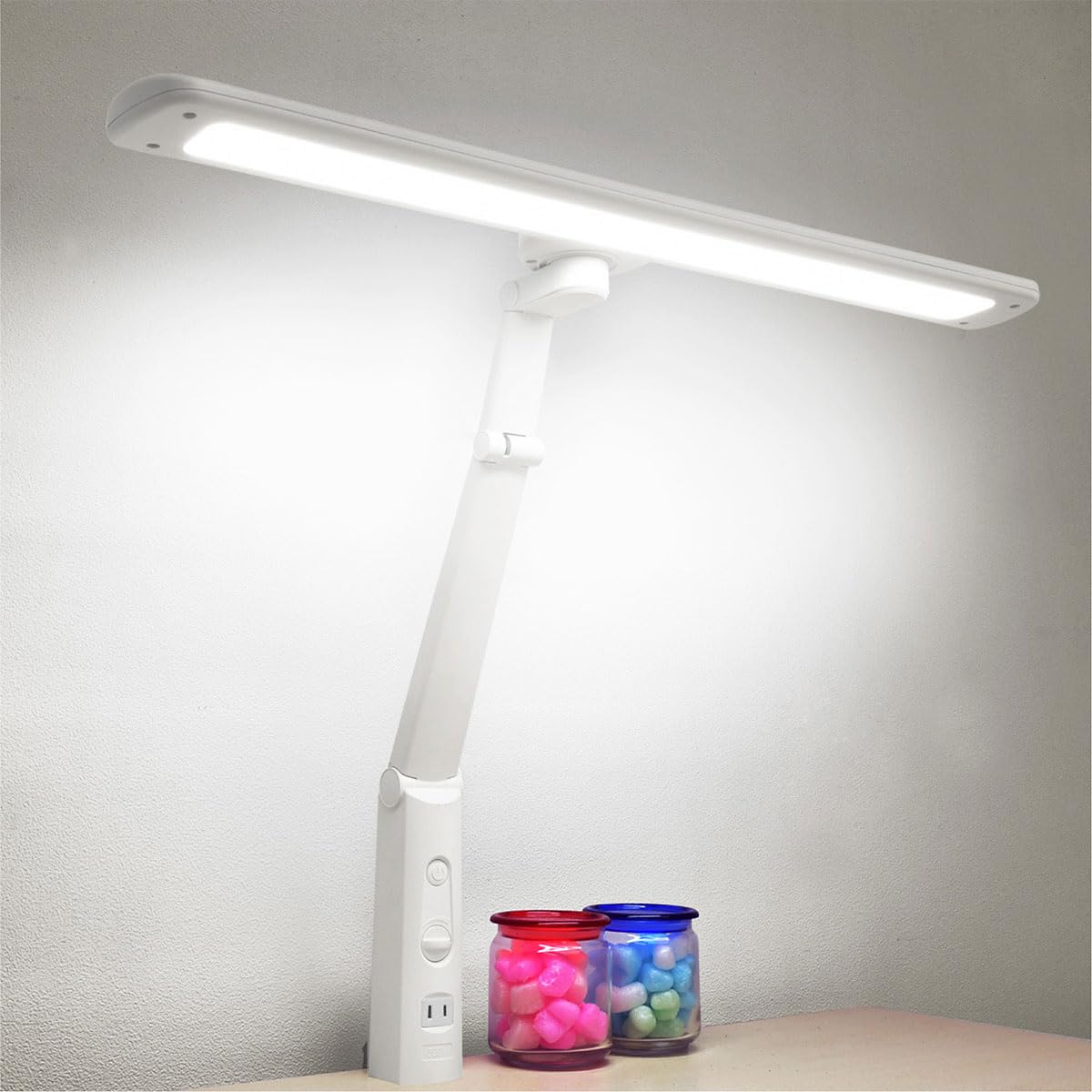 

Bright LED Desk Lamp, Electric Stand, Eye-Friendly, for Children, Tabletop Study, Studying, Light, T-Shaped, with Outlet