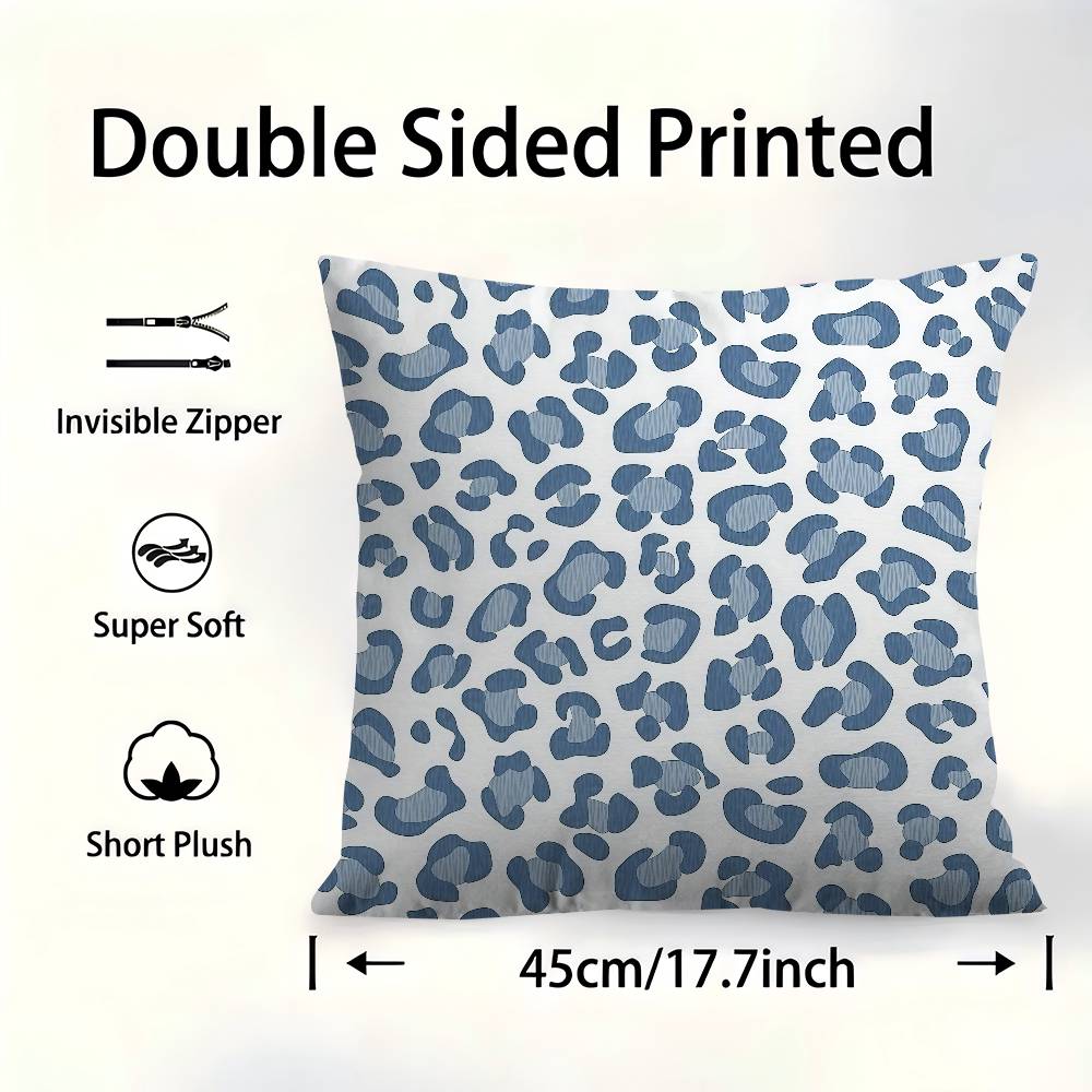 Leopard Print Pattern Cushion Cover Pillowcase Upholstery Sofa Throw Pillow Home Decor Pillowcas